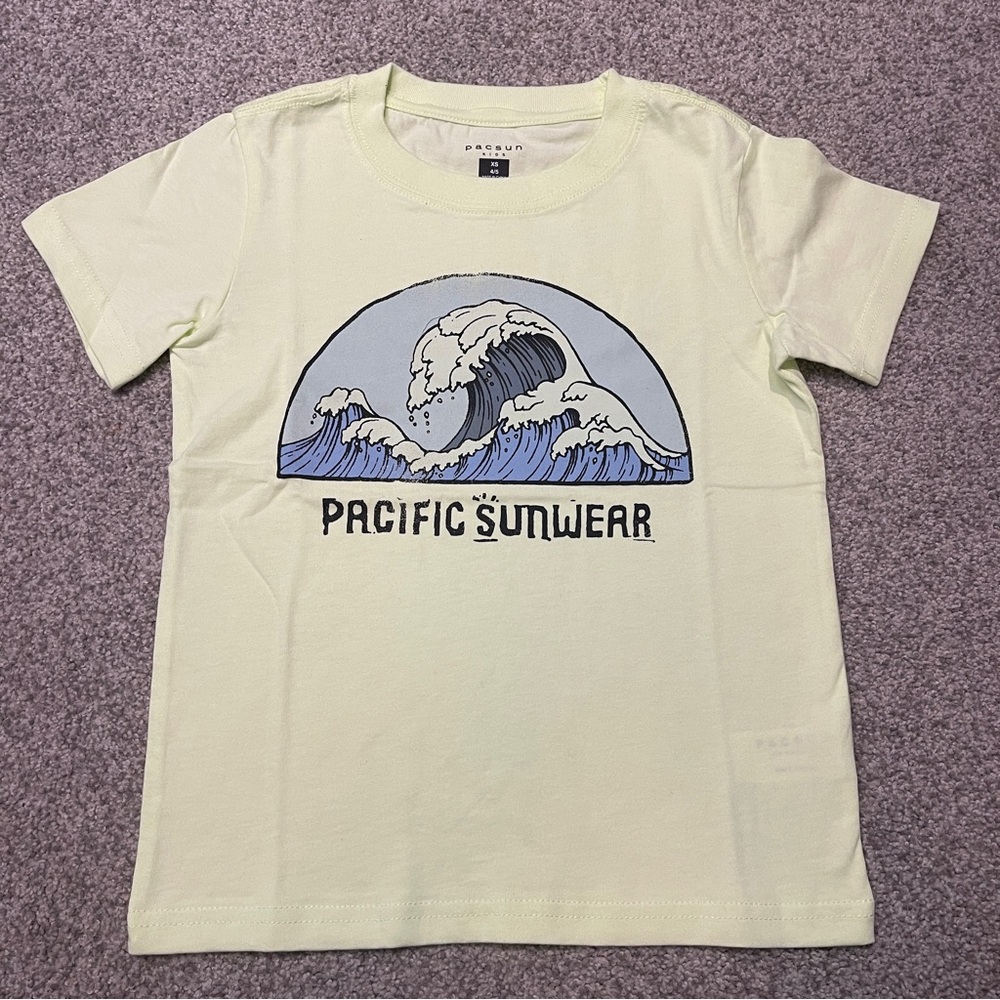 PacSun Kids Lime Wave Graphic Tee